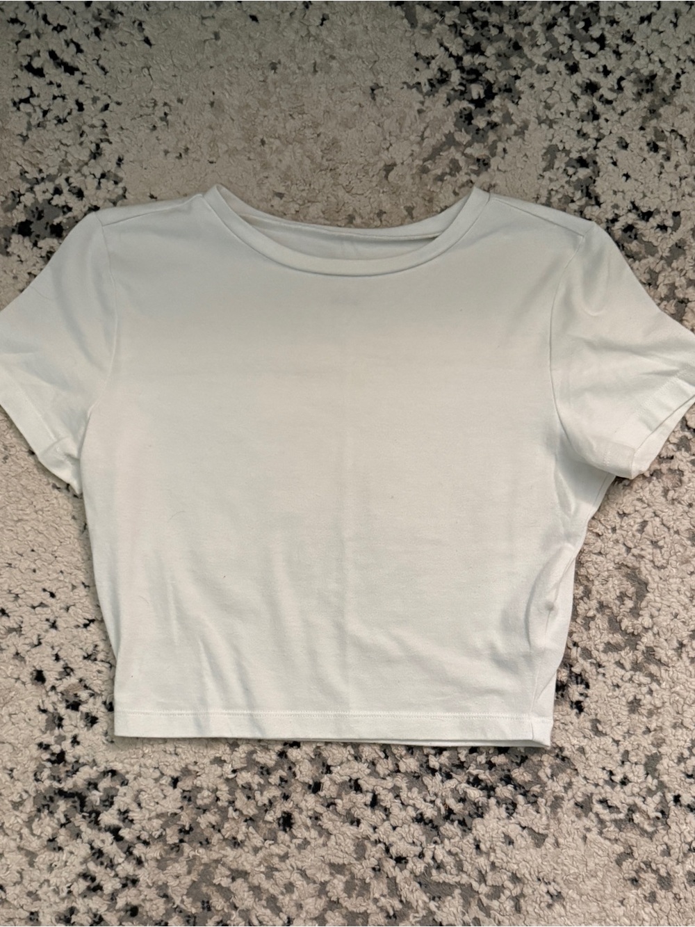 wild fable White Crew Neck Crop Top